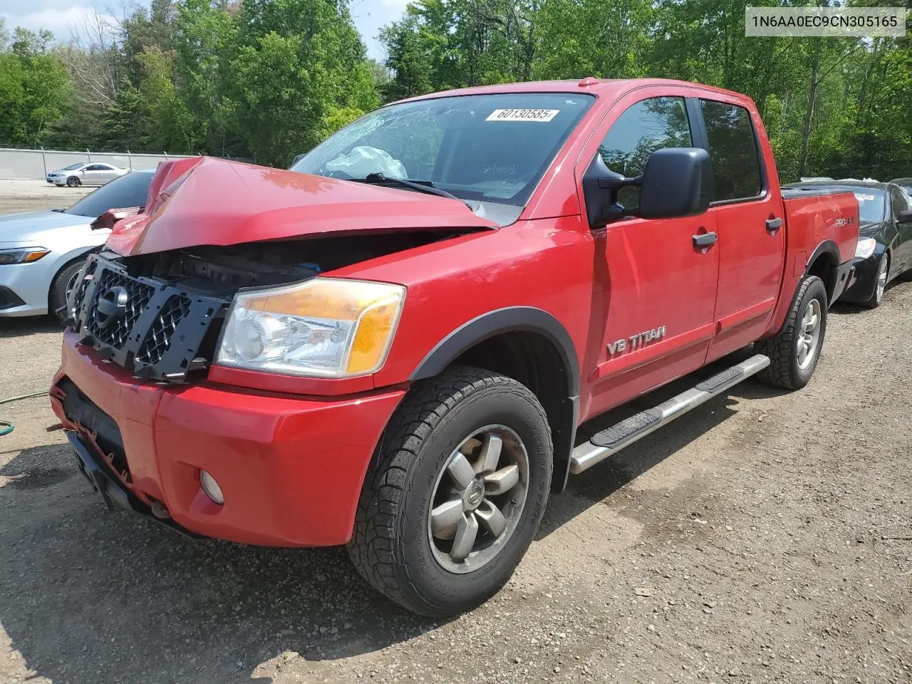 2012 Nissan Titan S VIN: 1N6AA0EC9CN305165 Lot: 60130585