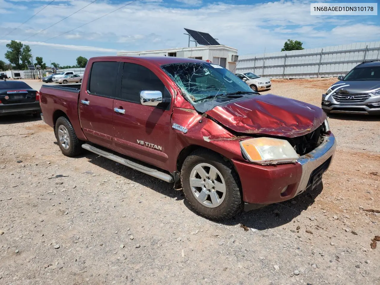 2013 Nissan Titan S VIN: 1N6BA0ED1DN310178 Lot: 61774895