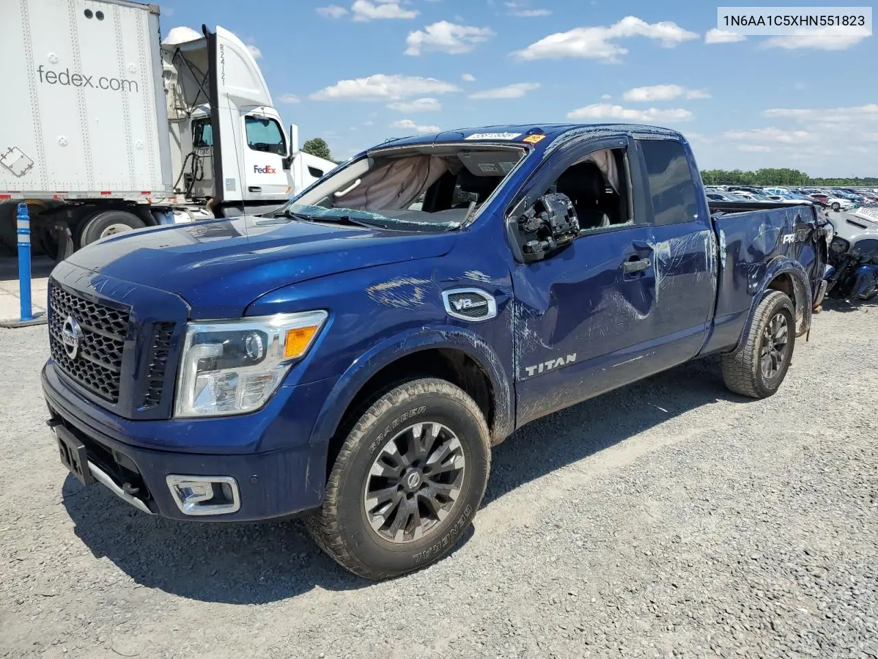 2017 Nissan Titan Sv VIN: 1N6AA1C5XHN551823 Lot: 55813995