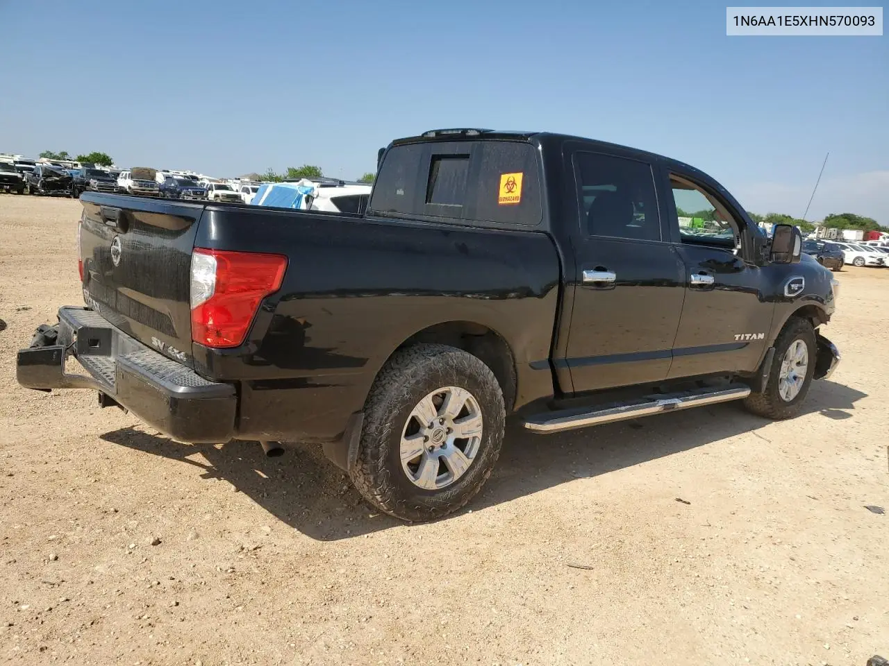 2017 Nissan Titan Sv VIN: 1N6AA1E5XHN570093 Lot: 56031355