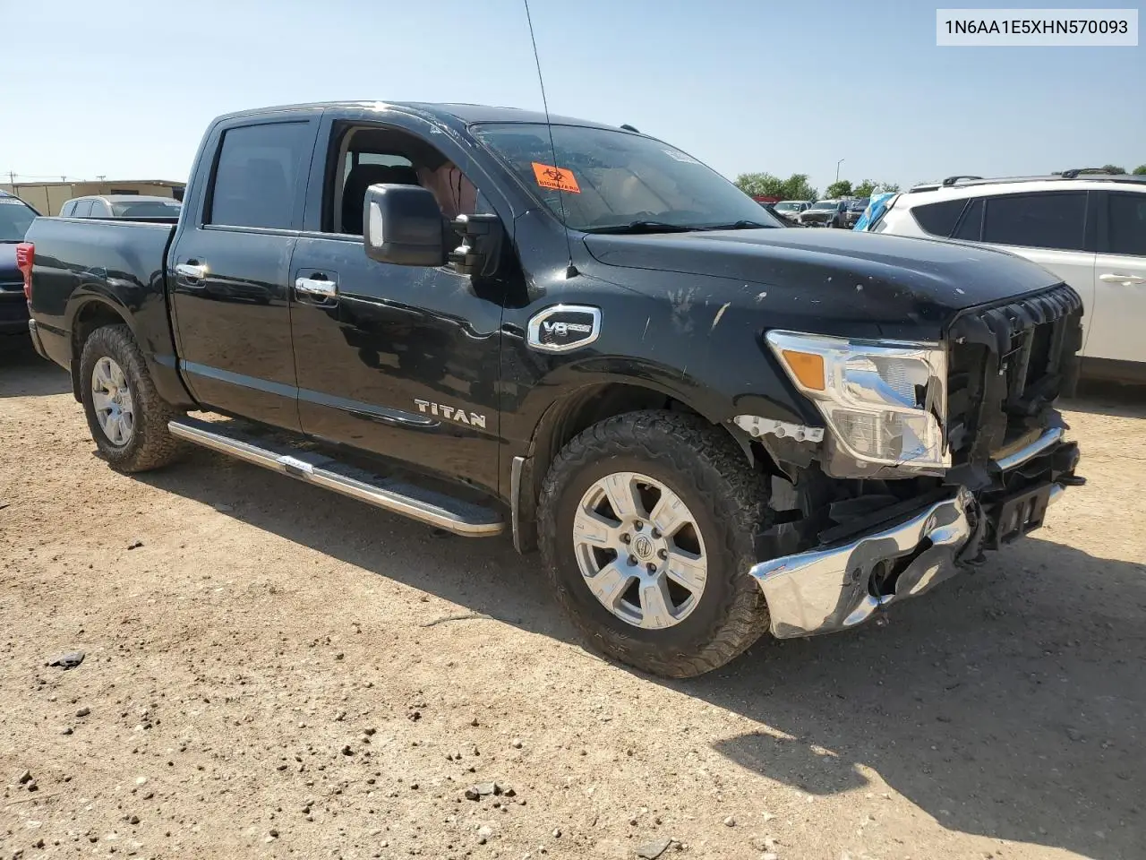 2017 Nissan Titan Sv VIN: 1N6AA1E5XHN570093 Lot: 56031355