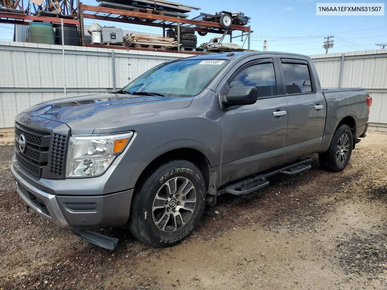 2021 Nissan Titan Sv VIN: 1N6AA1EFXMN531507 Lot: 60255315