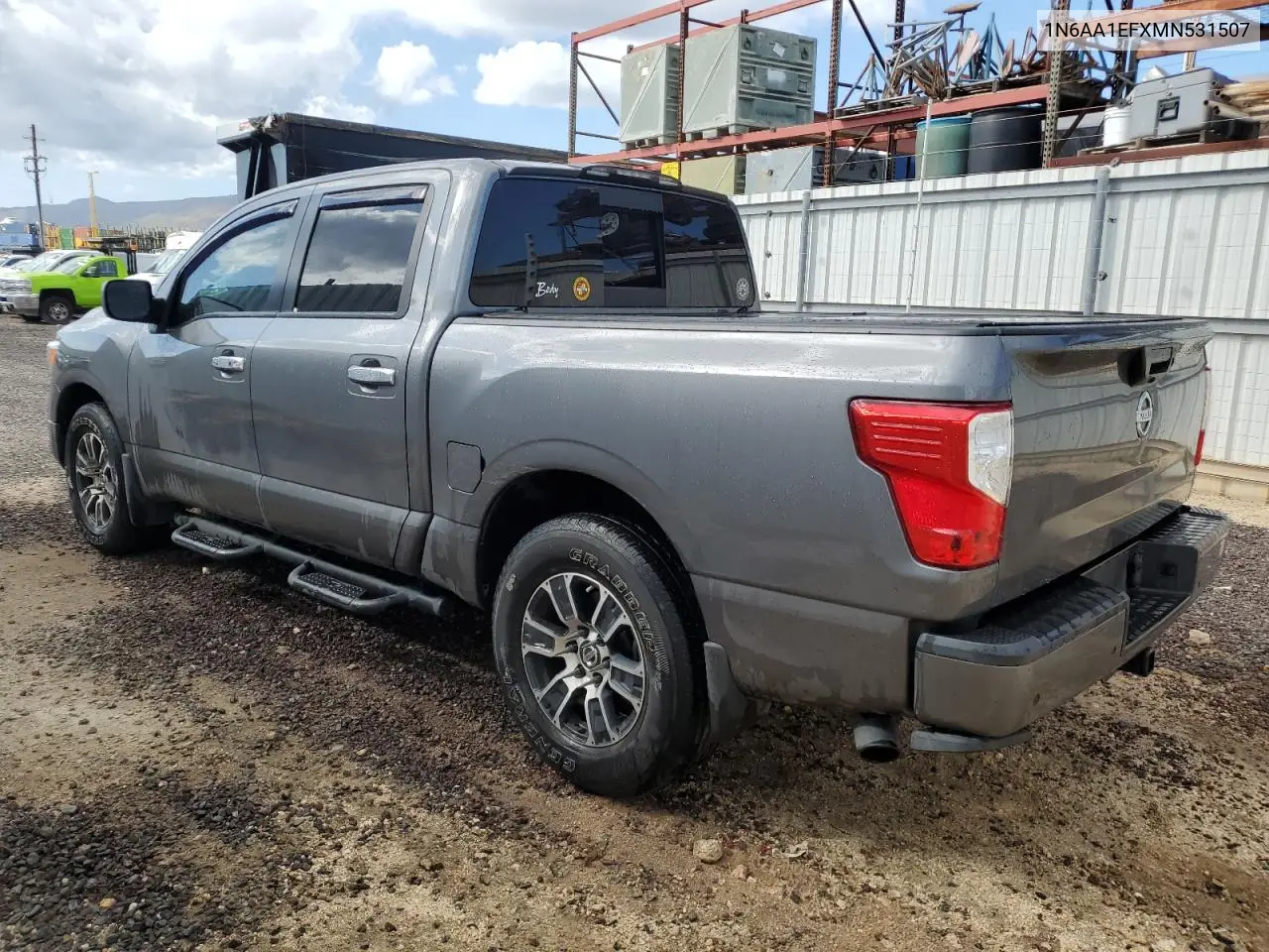 2021 Nissan Titan Sv VIN: 1N6AA1EFXMN531507 Lot: 60255315