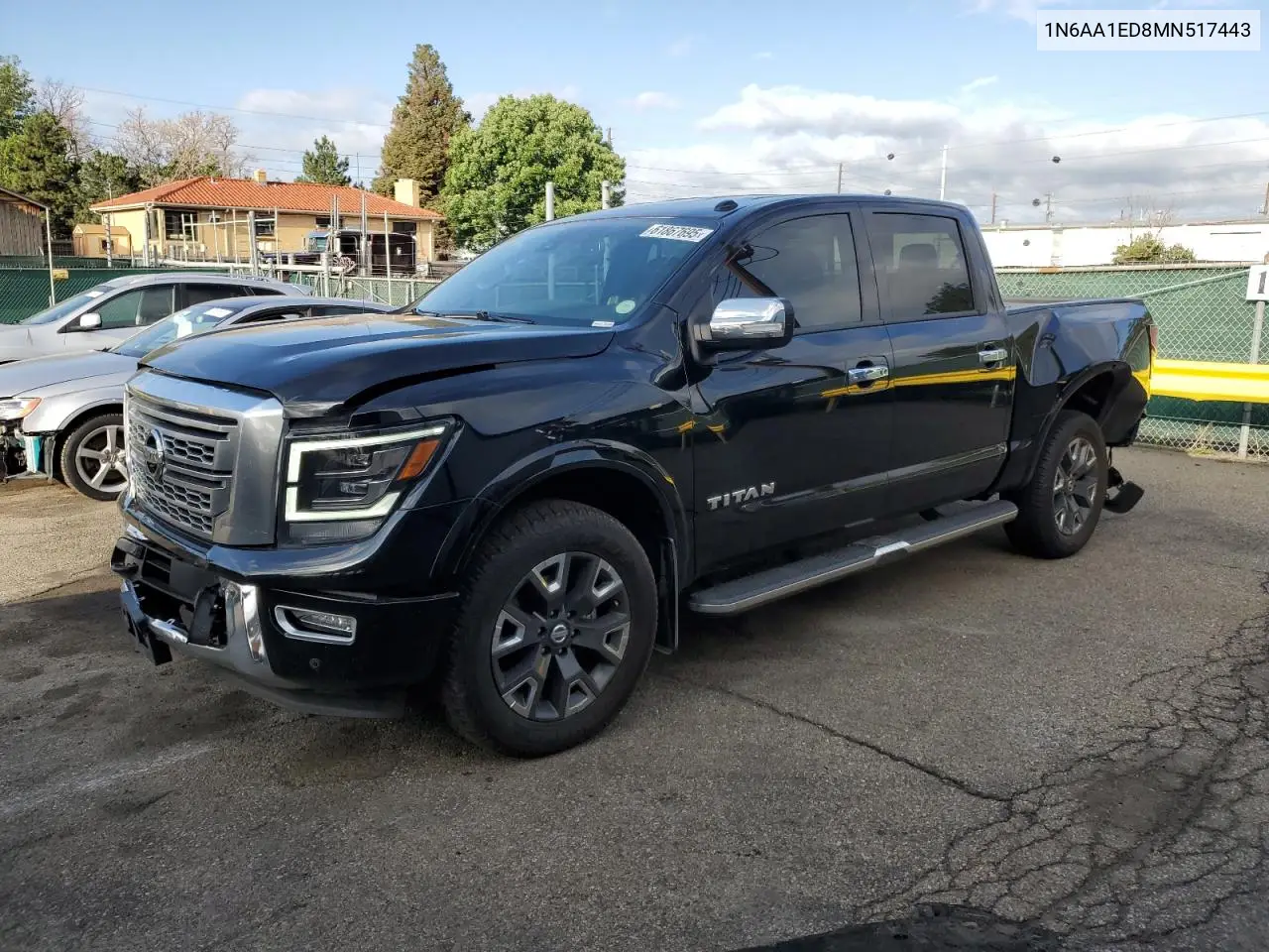 2021 Nissan Titan Sv VIN: 1N6AA1ED8MN517443 Lot: 61867695
