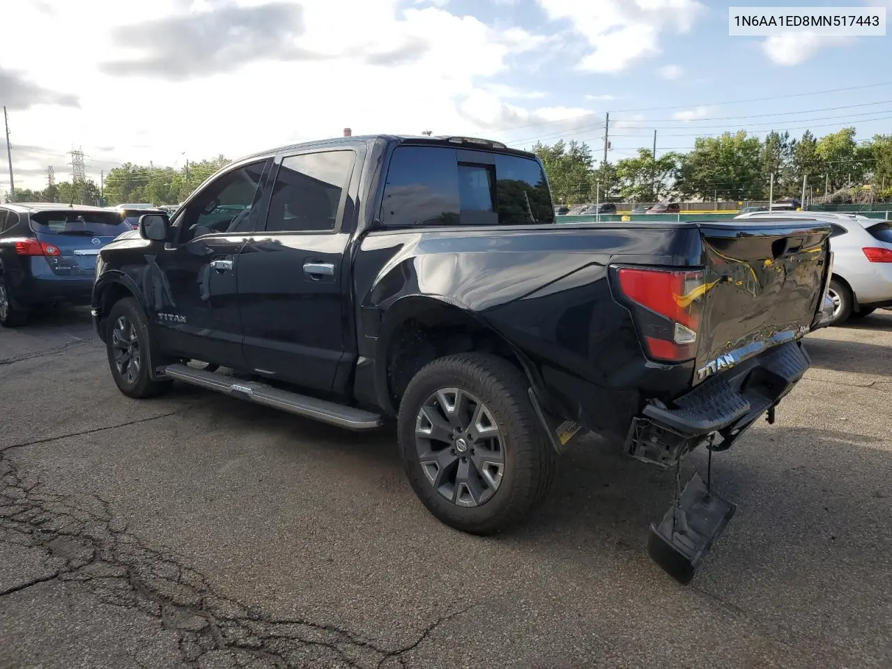 2021 Nissan Titan Sv VIN: 1N6AA1ED8MN517443 Lot: 61867695