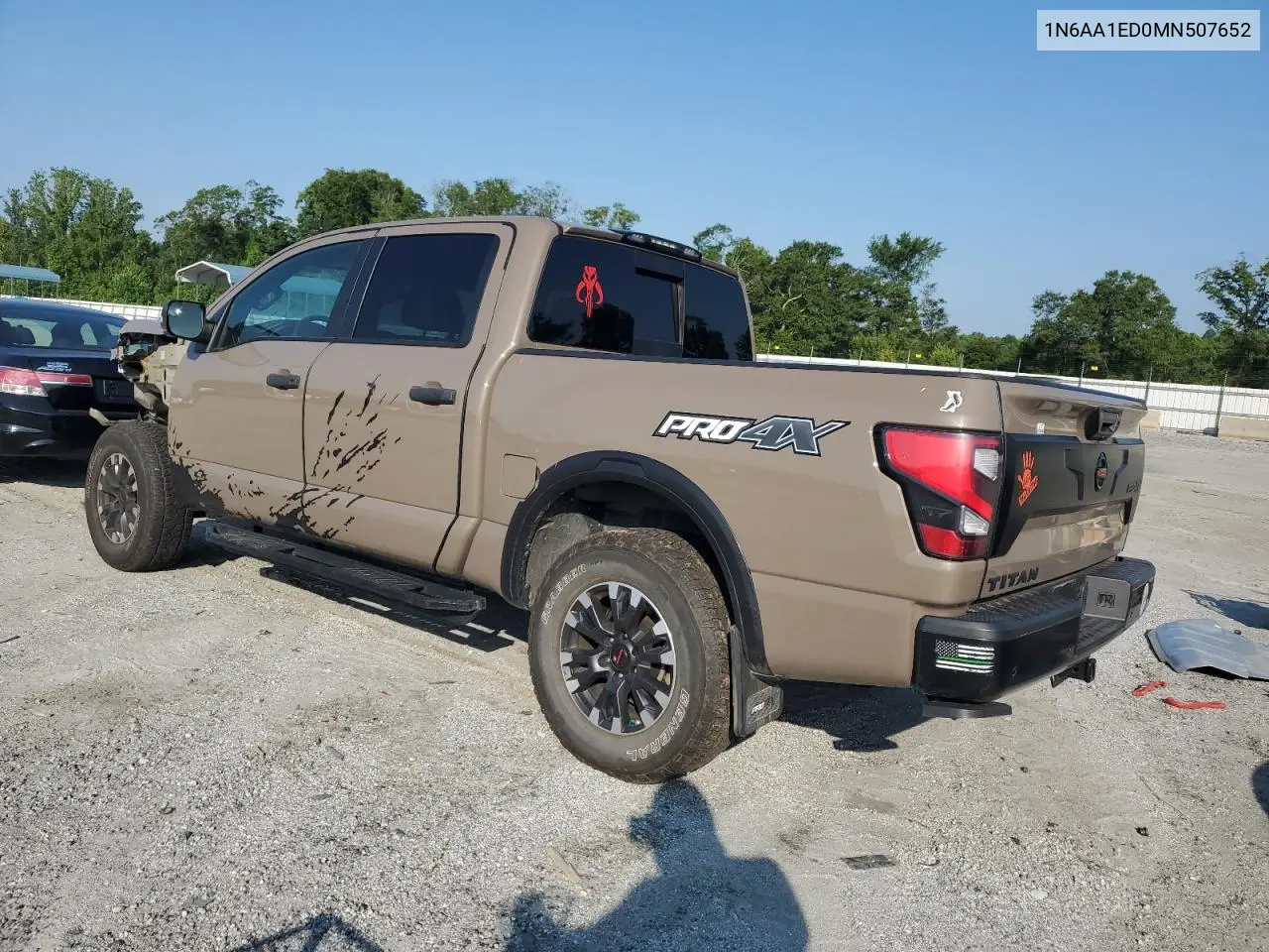 2021 Nissan Titan Sv VIN: 1N6AA1ED0MN507652 Lot: 62156505