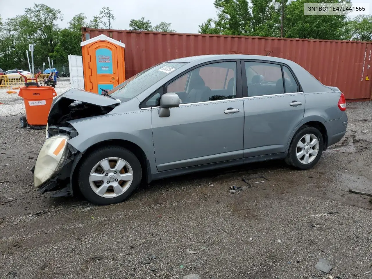 2007 Nissan Versa S VIN: 3N1BC11E47L441565 Lot: 56542435