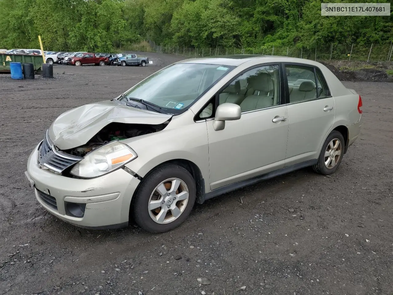 2007 Nissan Versa S VIN: 3N1BC11E17L407681 Lot: 56639385