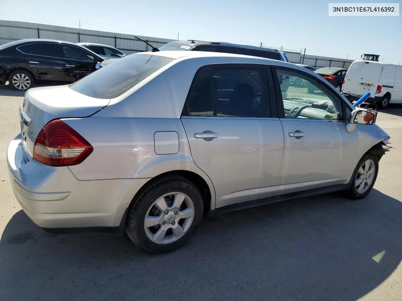 2007 Nissan Versa S VIN: 3N1BC11E67L416392 Lot: 56992945