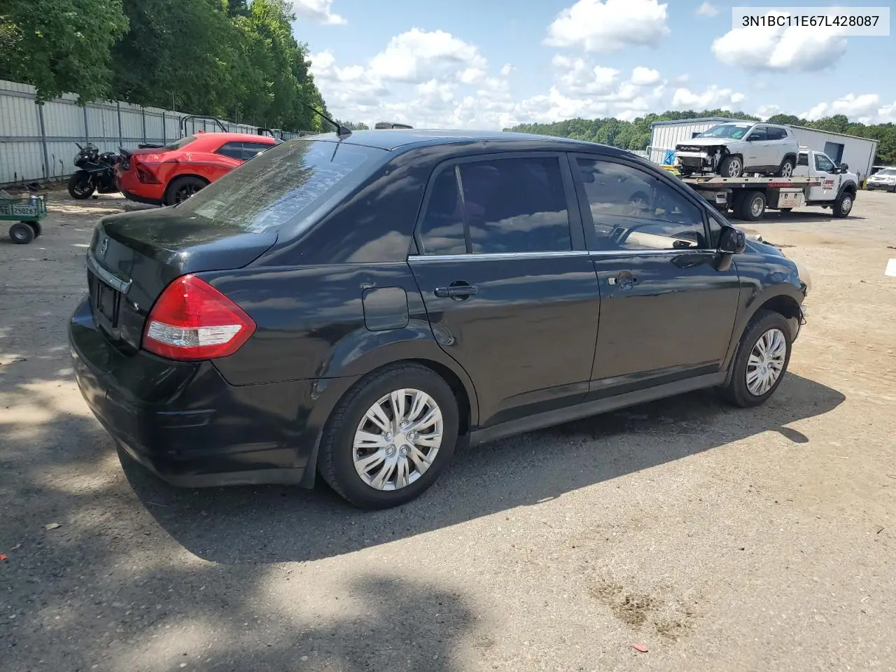 2007 Nissan Versa S VIN: 3N1BC11E67L428087 Lot: 62263825
