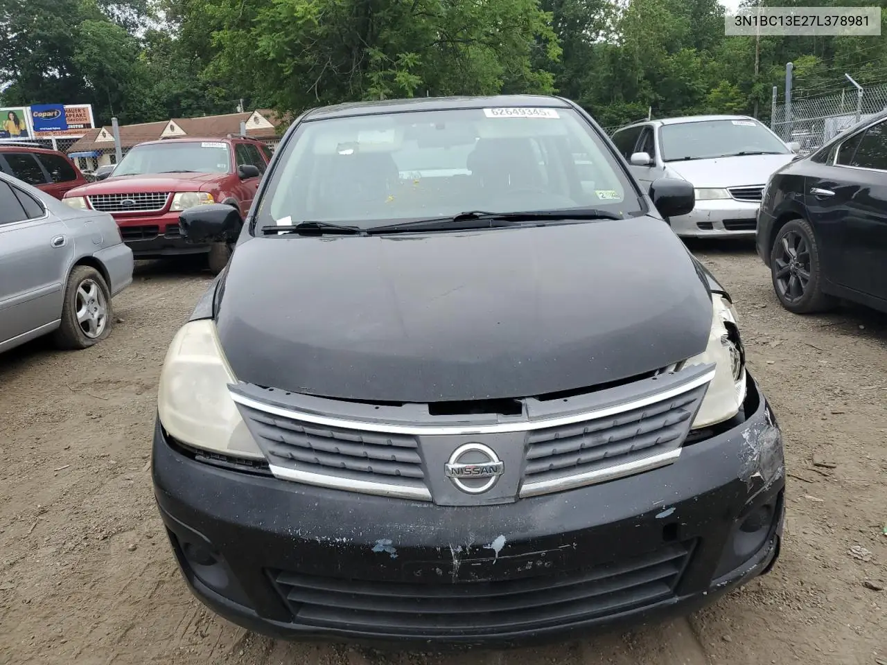 2007 Nissan Versa S VIN: 3N1BC13E27L378981 Lot: 62649345