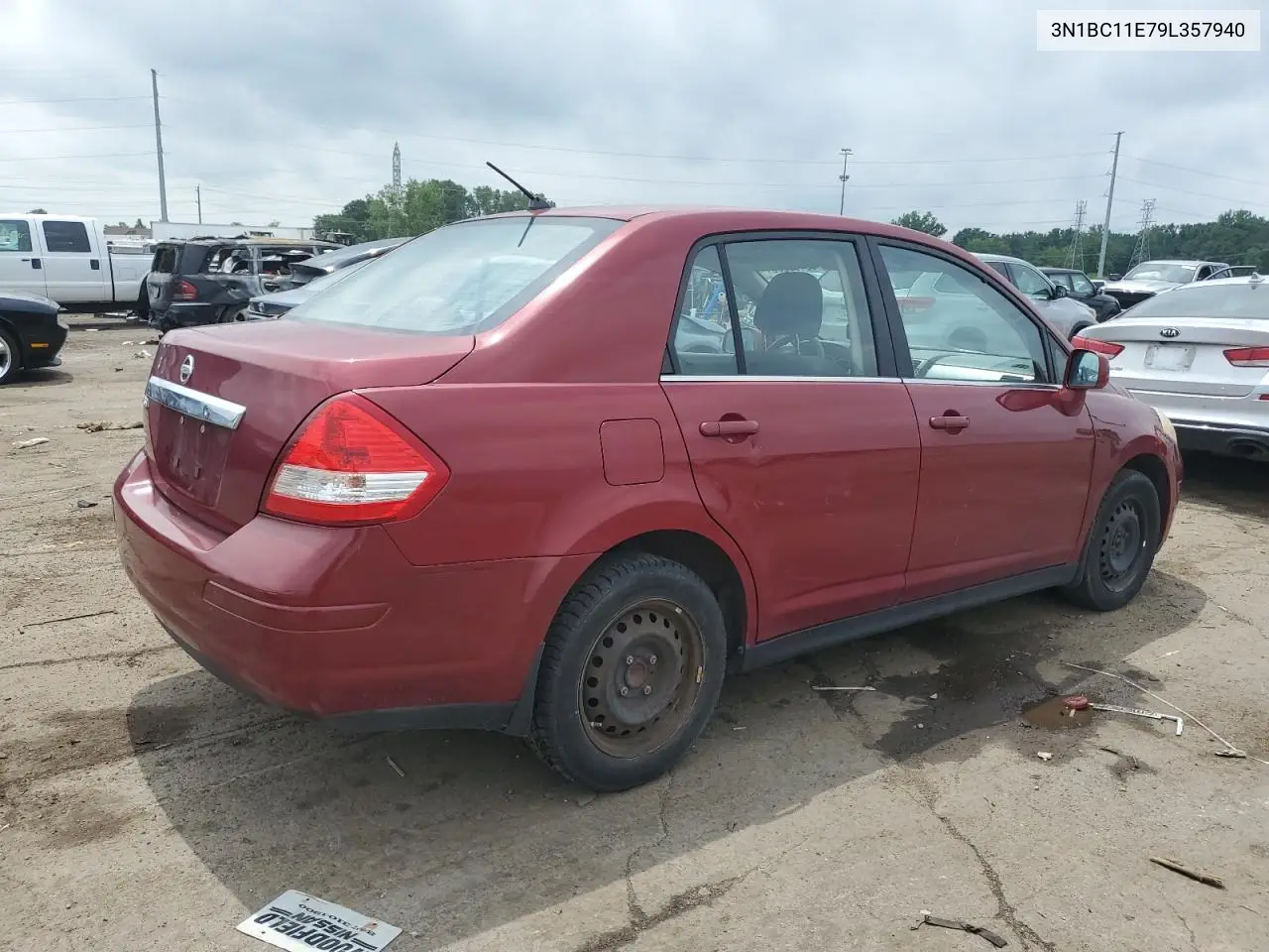 2009 Nissan Versa S VIN: 3N1BC11E79L357940 Lot: 63162285