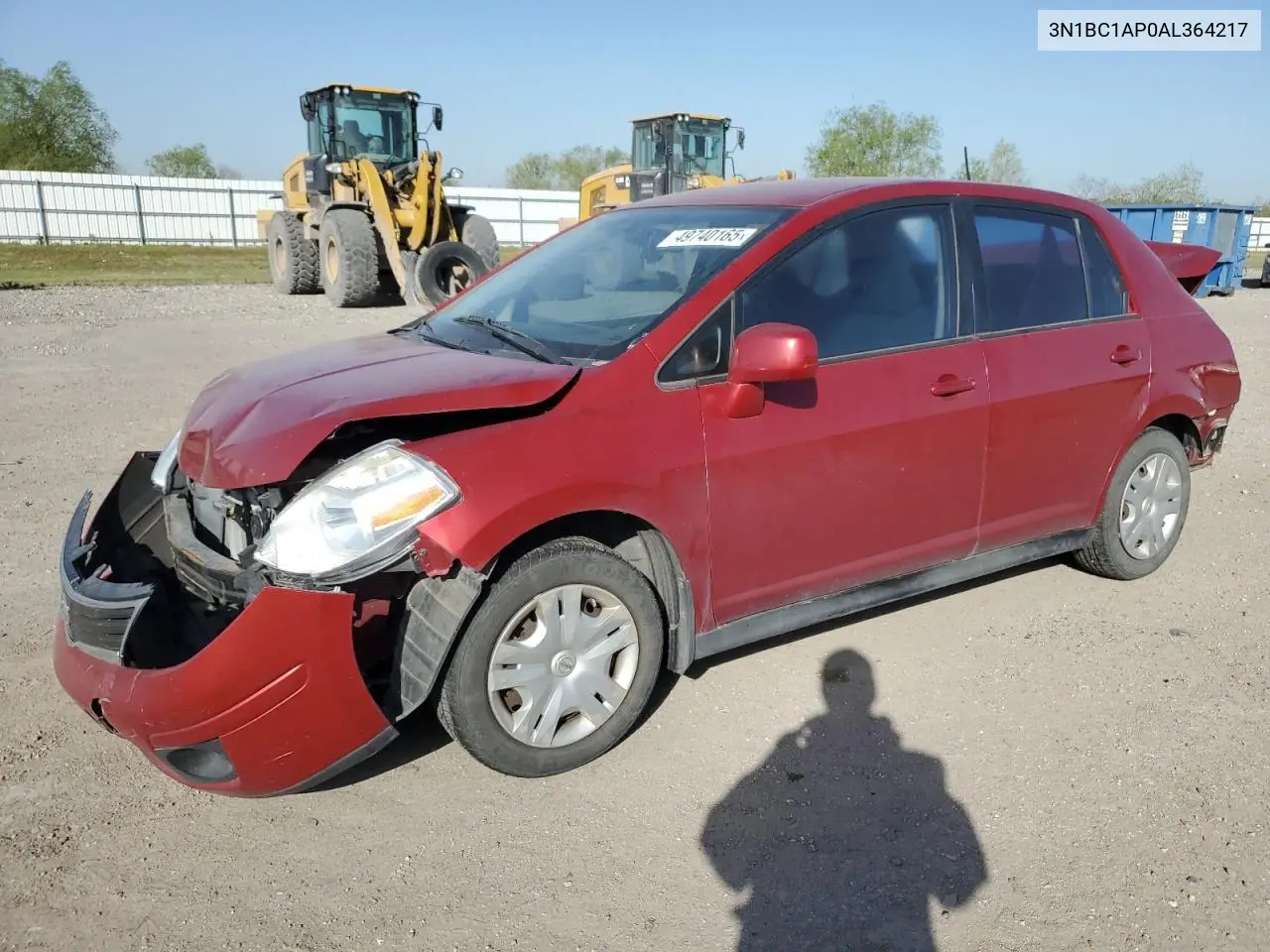 2010 Nissan Versa S VIN: 3N1BC1AP0AL364217 Lot: 49740165