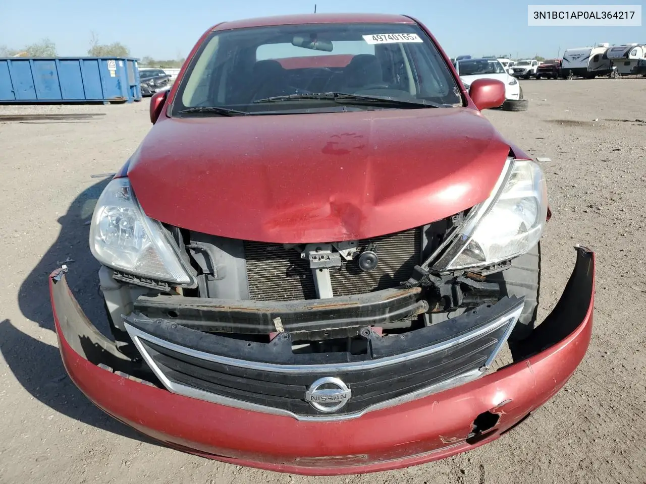 2010 Nissan Versa S VIN: 3N1BC1AP0AL364217 Lot: 49740165