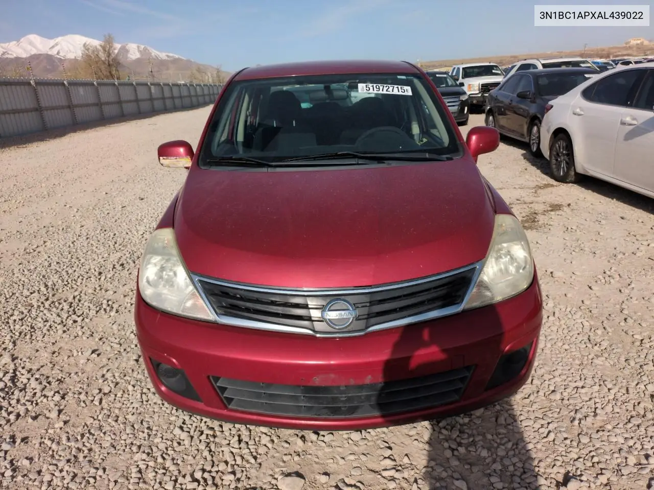 2010 Nissan Versa S VIN: 3N1BC1APXAL439022 Lot: 51972715