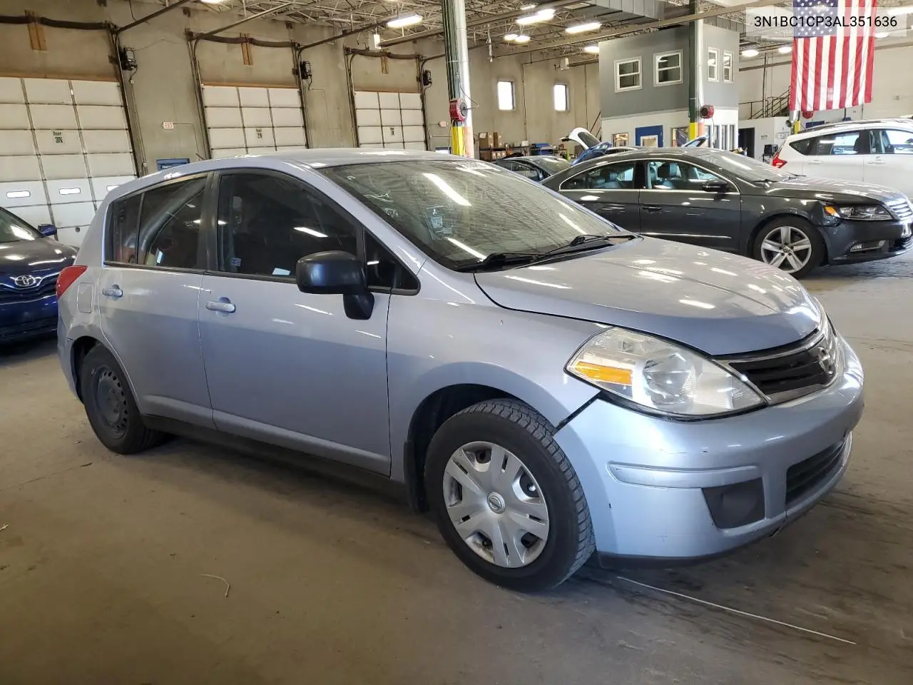 2010 Nissan Versa S VIN: 3N1BC1CP3AL351636 Lot: 56384565