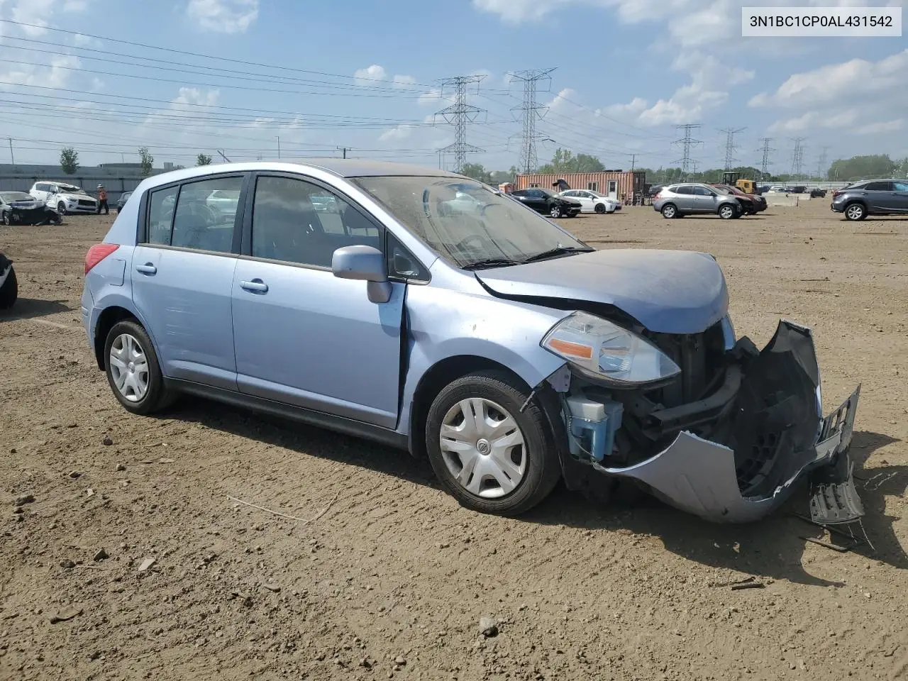2010 Nissan Versa S VIN: 3N1BC1CP0AL431542 Lot: 57104195