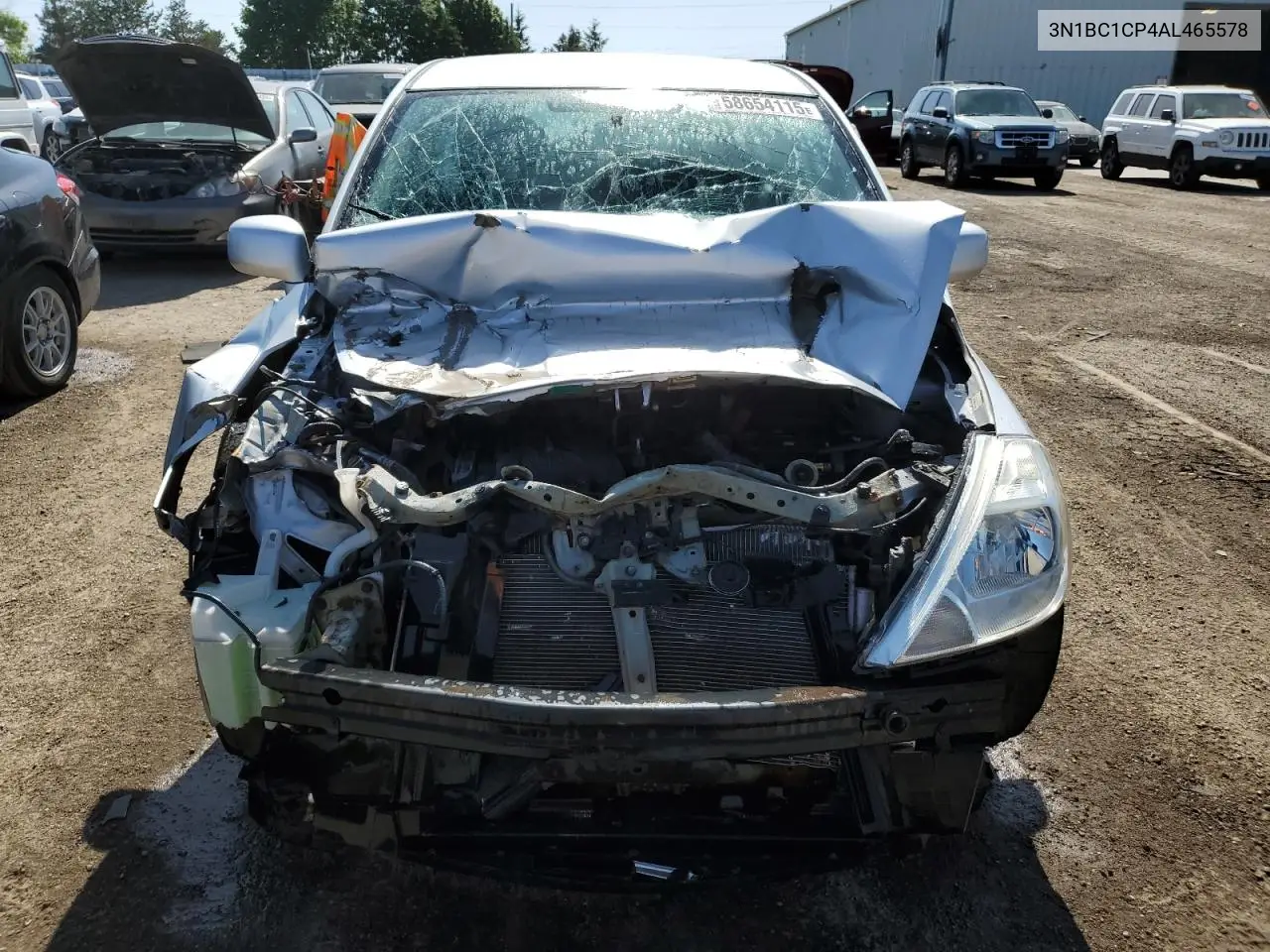 2010 Nissan Versa S VIN: 3N1BC1CP4AL465578 Lot: 58654115