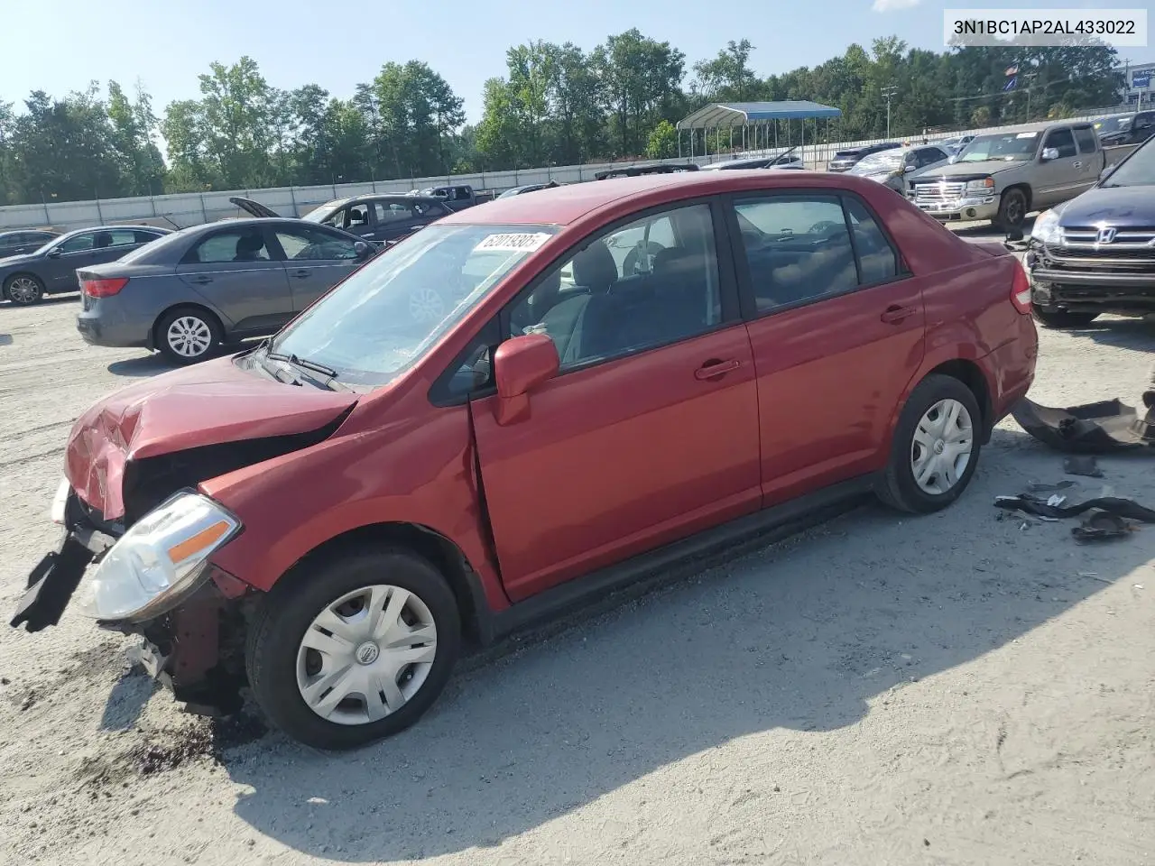 2010 Nissan Versa S VIN: 3N1BC1AP2AL433022 Lot: 62019305