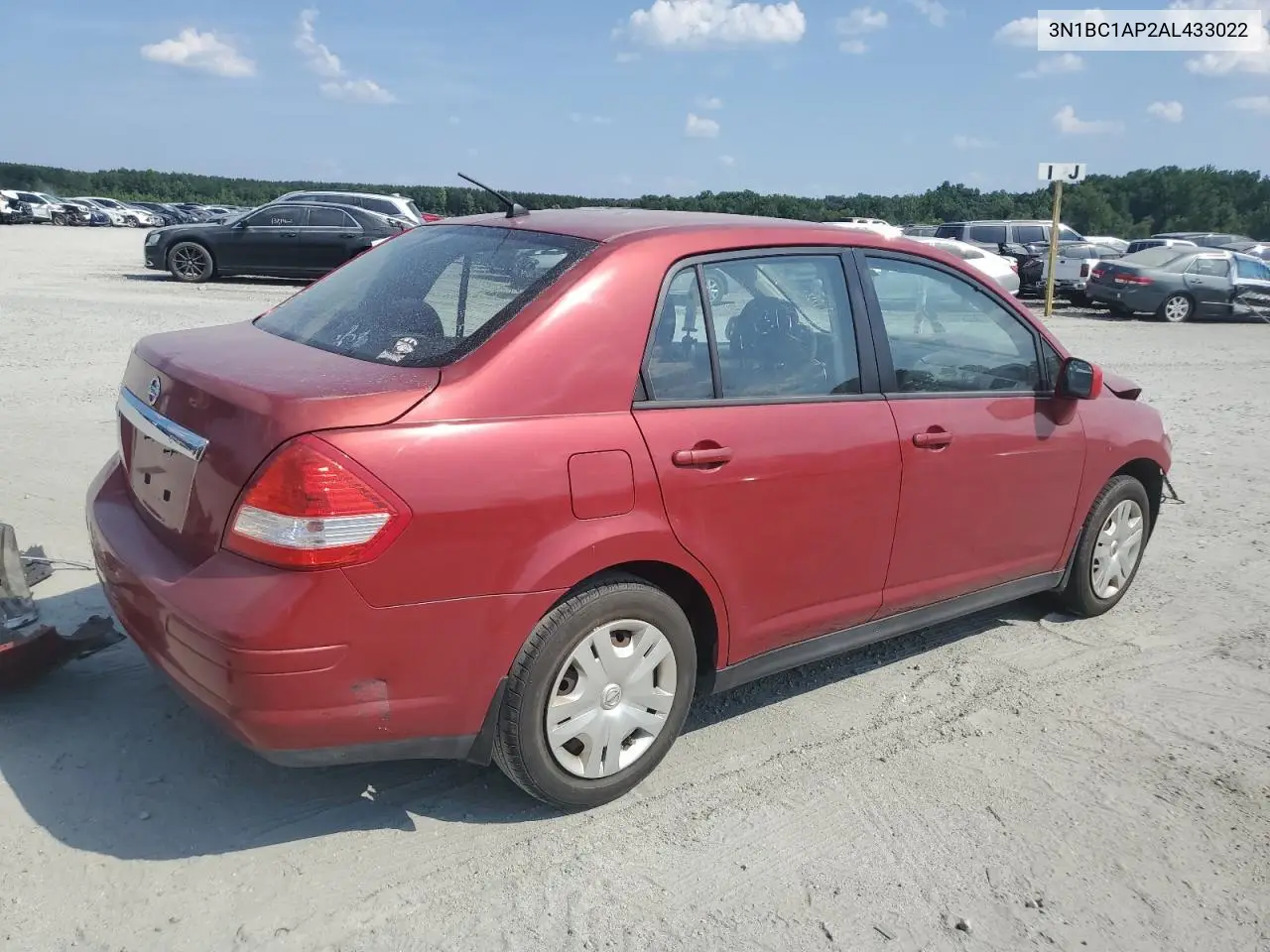 2010 Nissan Versa S VIN: 3N1BC1AP2AL433022 Lot: 62019305
