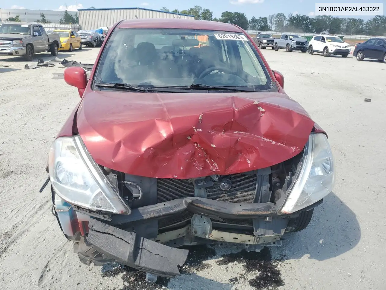 2010 Nissan Versa S VIN: 3N1BC1AP2AL433022 Lot: 62019305