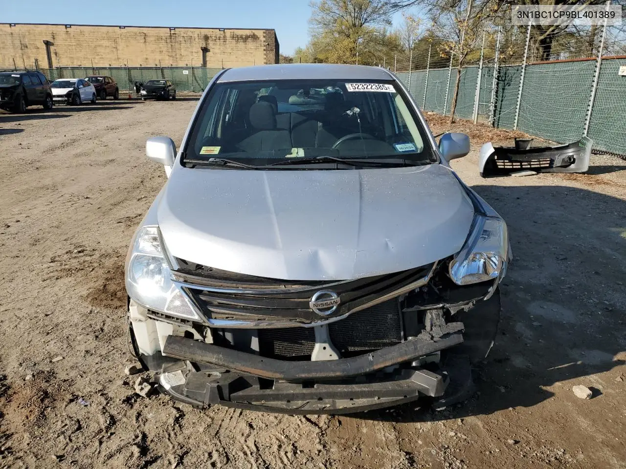 2011 Nissan Versa S VIN: 3N1BC1CP9BL401389 Lot: 52322385
