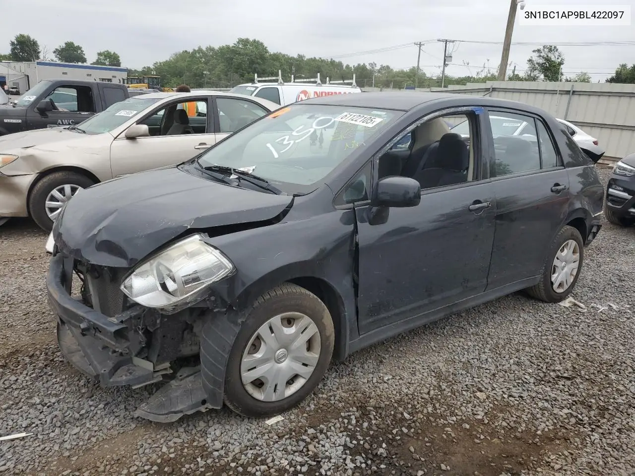 2011 Nissan Versa S VIN: 3N1BC1AP9BL422097 Lot: 61122105