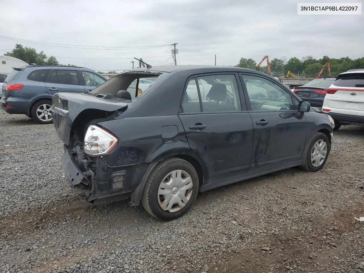 2011 Nissan Versa S VIN: 3N1BC1AP9BL422097 Lot: 61122105