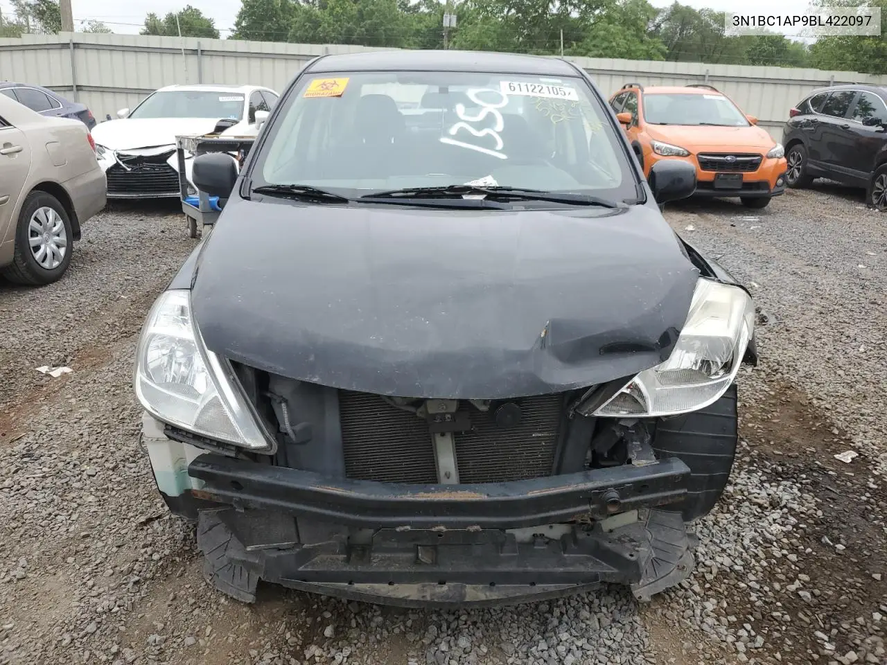 2011 Nissan Versa S VIN: 3N1BC1AP9BL422097 Lot: 61122105