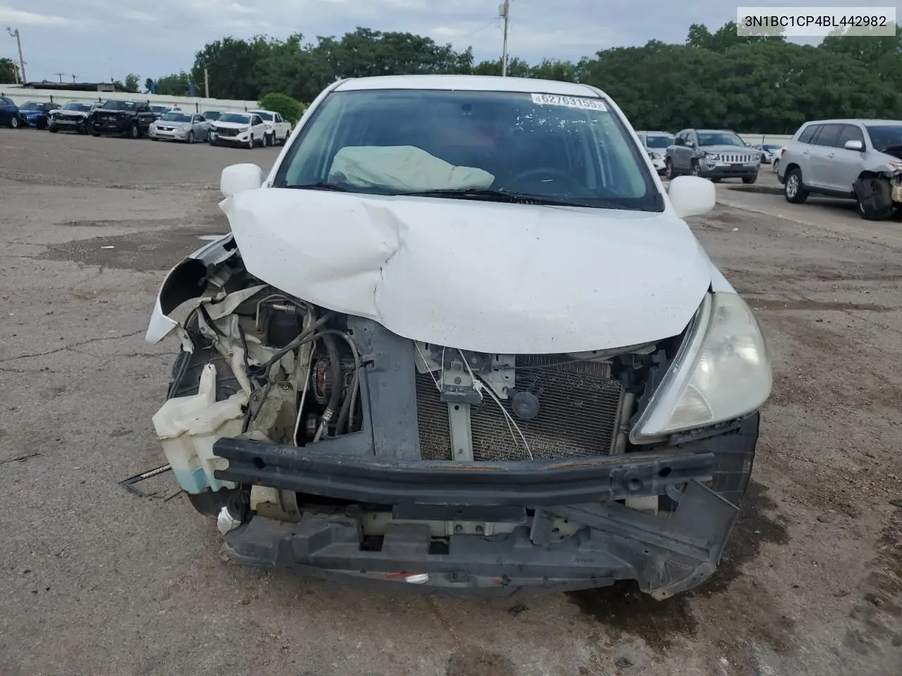 2011 Nissan Versa S VIN: 3N1BC1CP4BL442982 Lot: 62763155