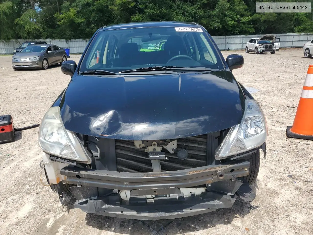 2011 Nissan Versa S VIN: 3N1BC1CP3BL505442 Lot: 63655645