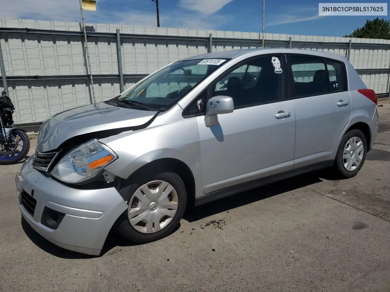 2011 Nissan Versa S VIN: 3N1BC1CP5BL517625 Lot: 63674105