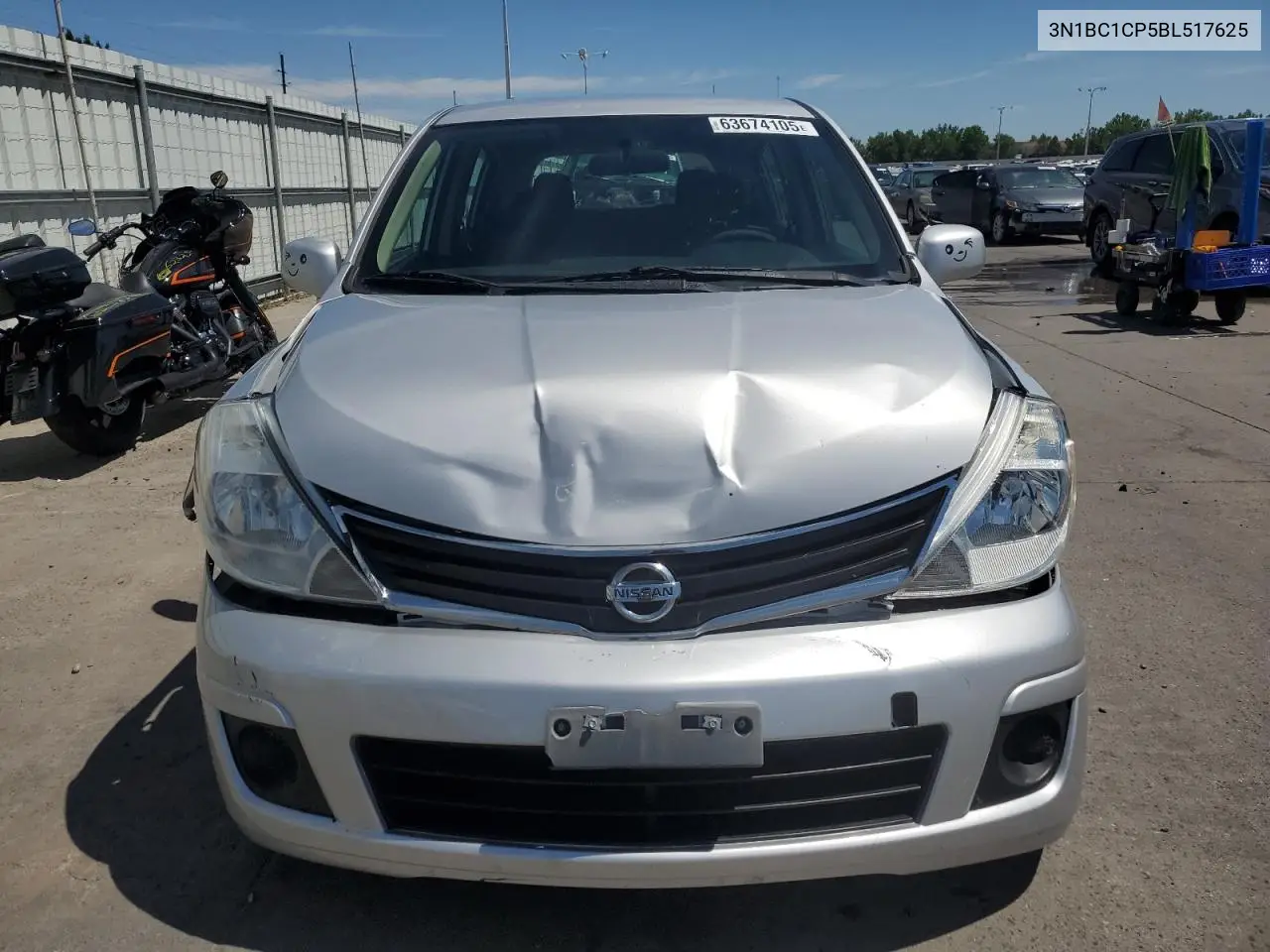 2011 Nissan Versa S VIN: 3N1BC1CP5BL517625 Lot: 63674105