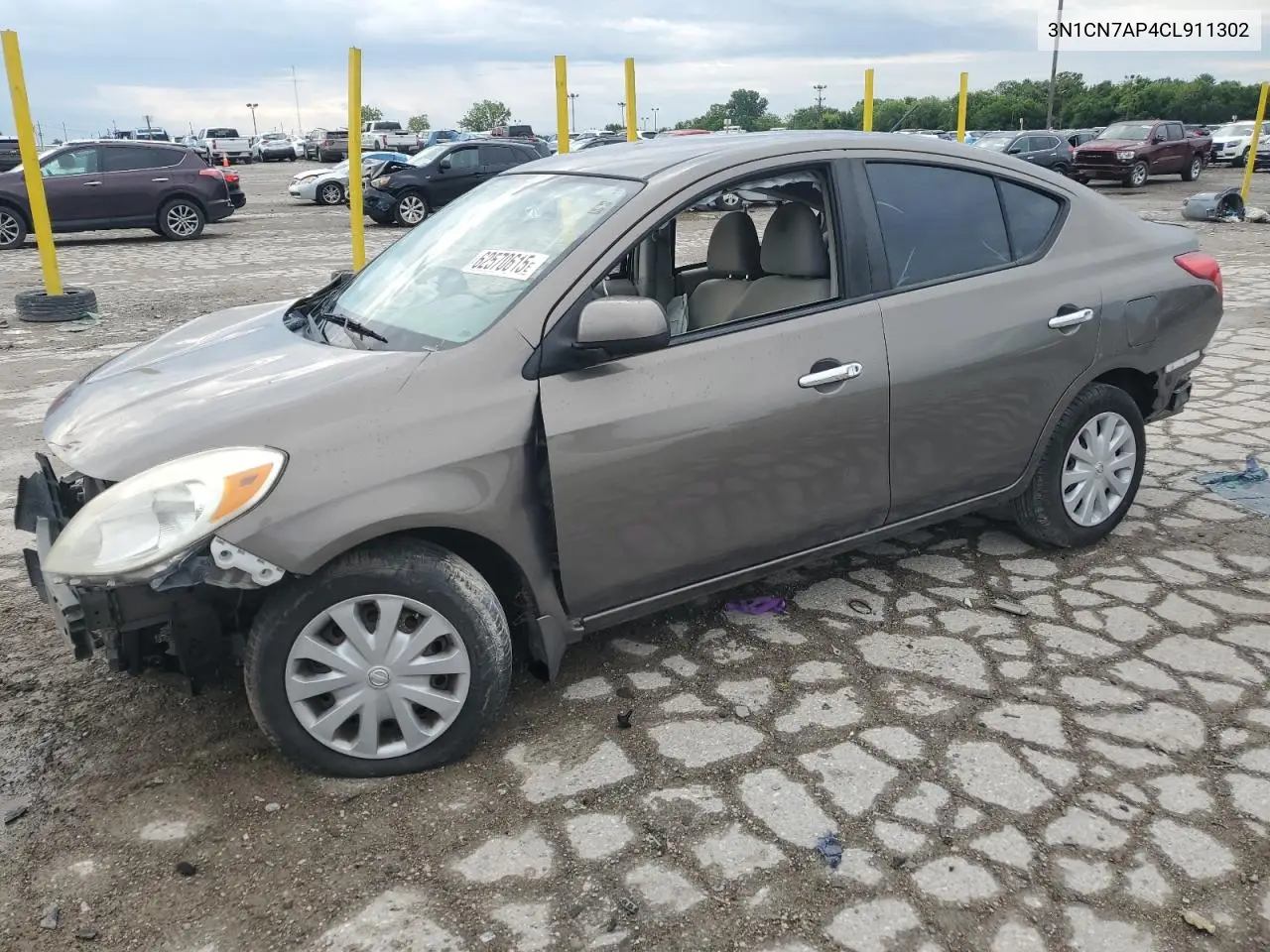 2012 Nissan Versa S VIN: 3N1CN7AP4CL911302 Lot: 62570615