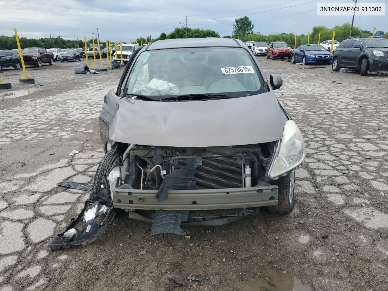 2012 Nissan Versa S VIN: 3N1CN7AP4CL911302 Lot: 62570615