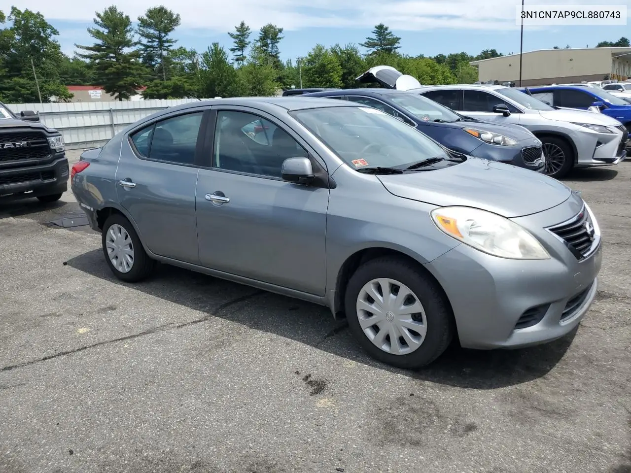 2012 Nissan Versa S VIN: 3N1CN7AP9CL880743 Lot: 62573435