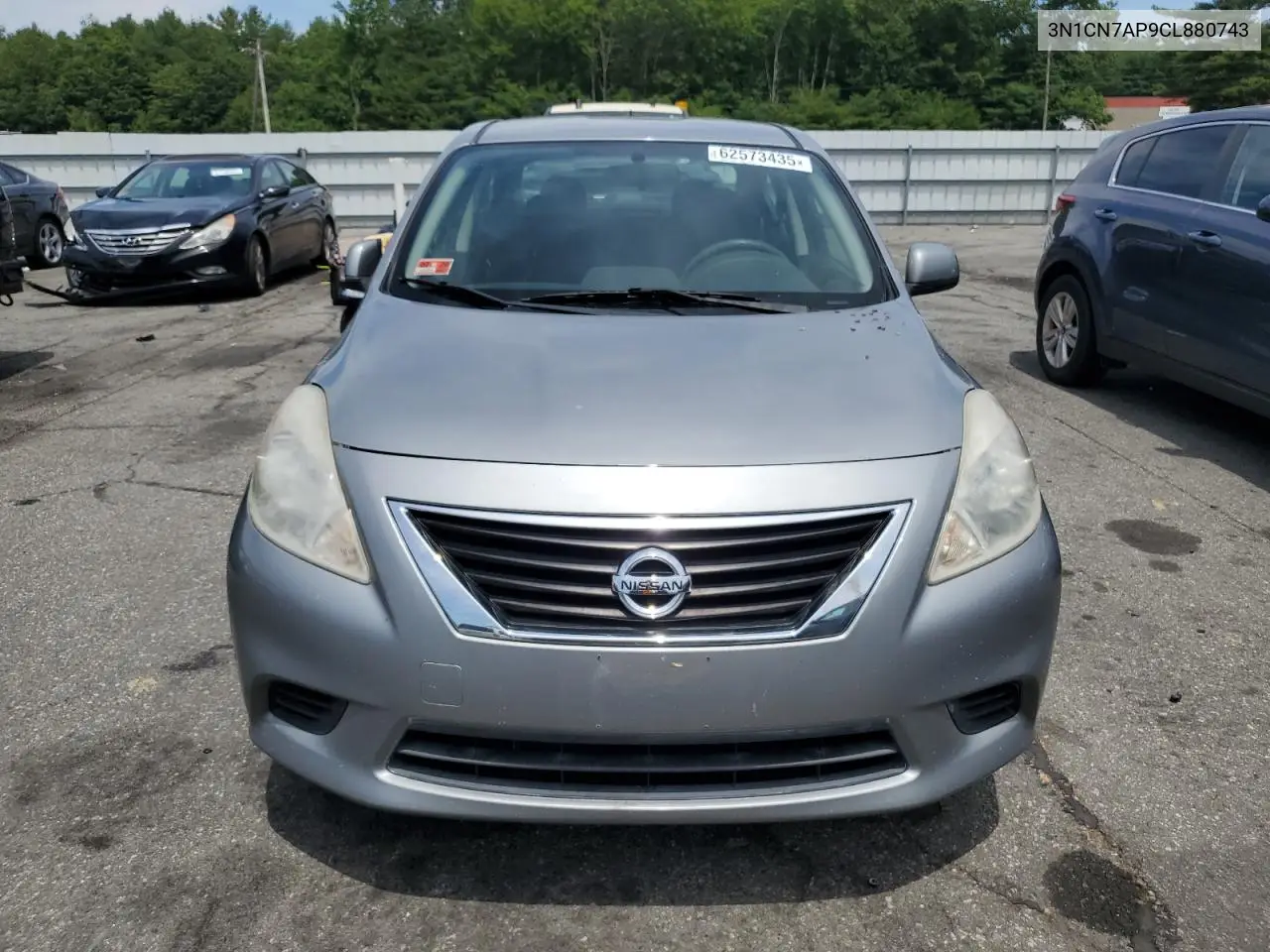 2012 Nissan Versa S VIN: 3N1CN7AP9CL880743 Lot: 62573435