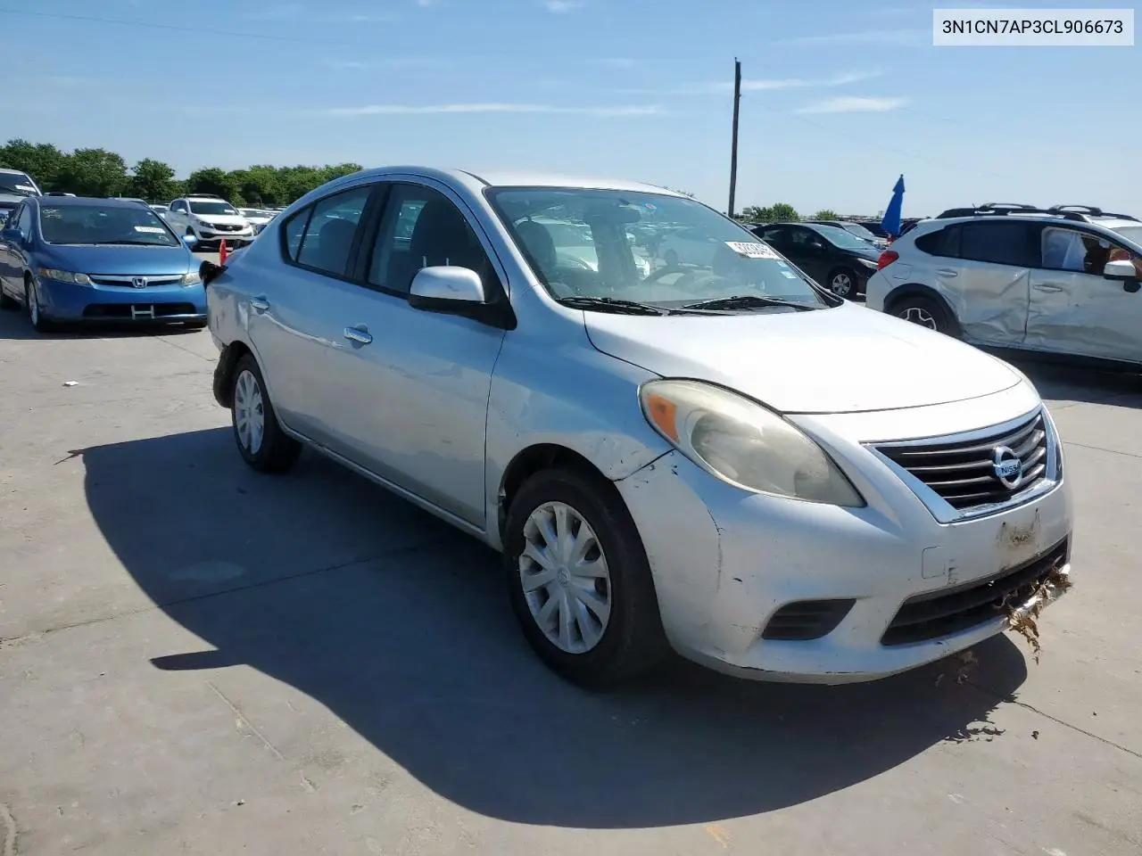2012 Nissan Versa S VIN: 3N1CN7AP3CL906673 Lot: 62838455