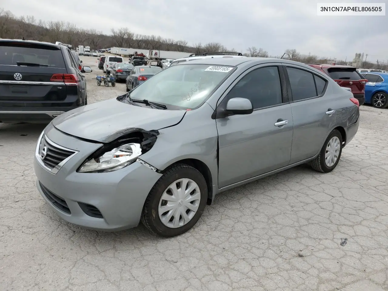 2014 Nissan Versa S VIN: 3N1CN7AP4EL806505 Lot: 49908165