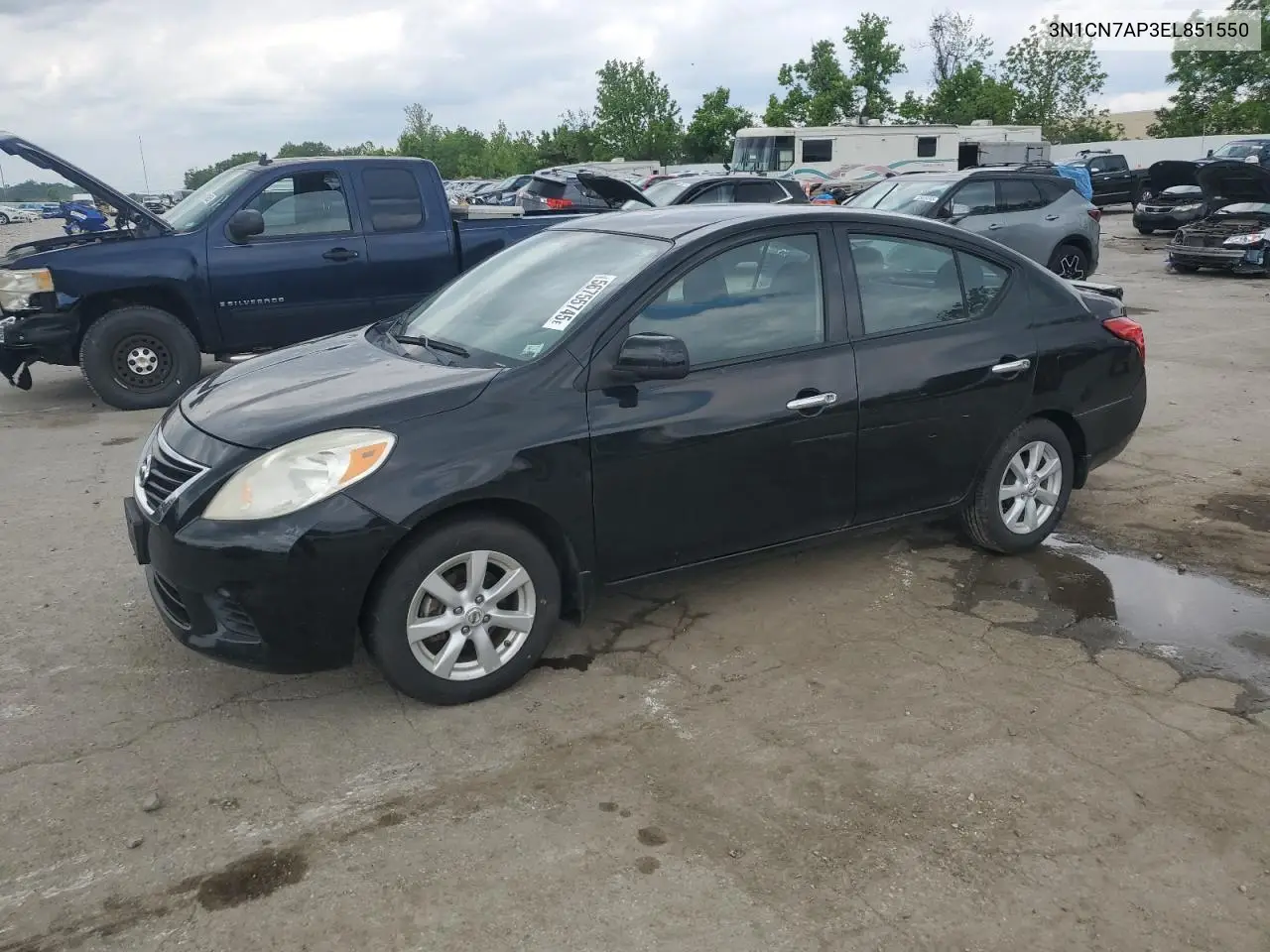 2014 Nissan Versa S VIN: 3N1CN7AP3EL851550 Lot: 56755745