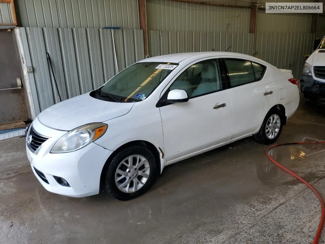 2014 Nissan Versa S VIN: 3N1CN7AP2EL806664 Lot: 62720325