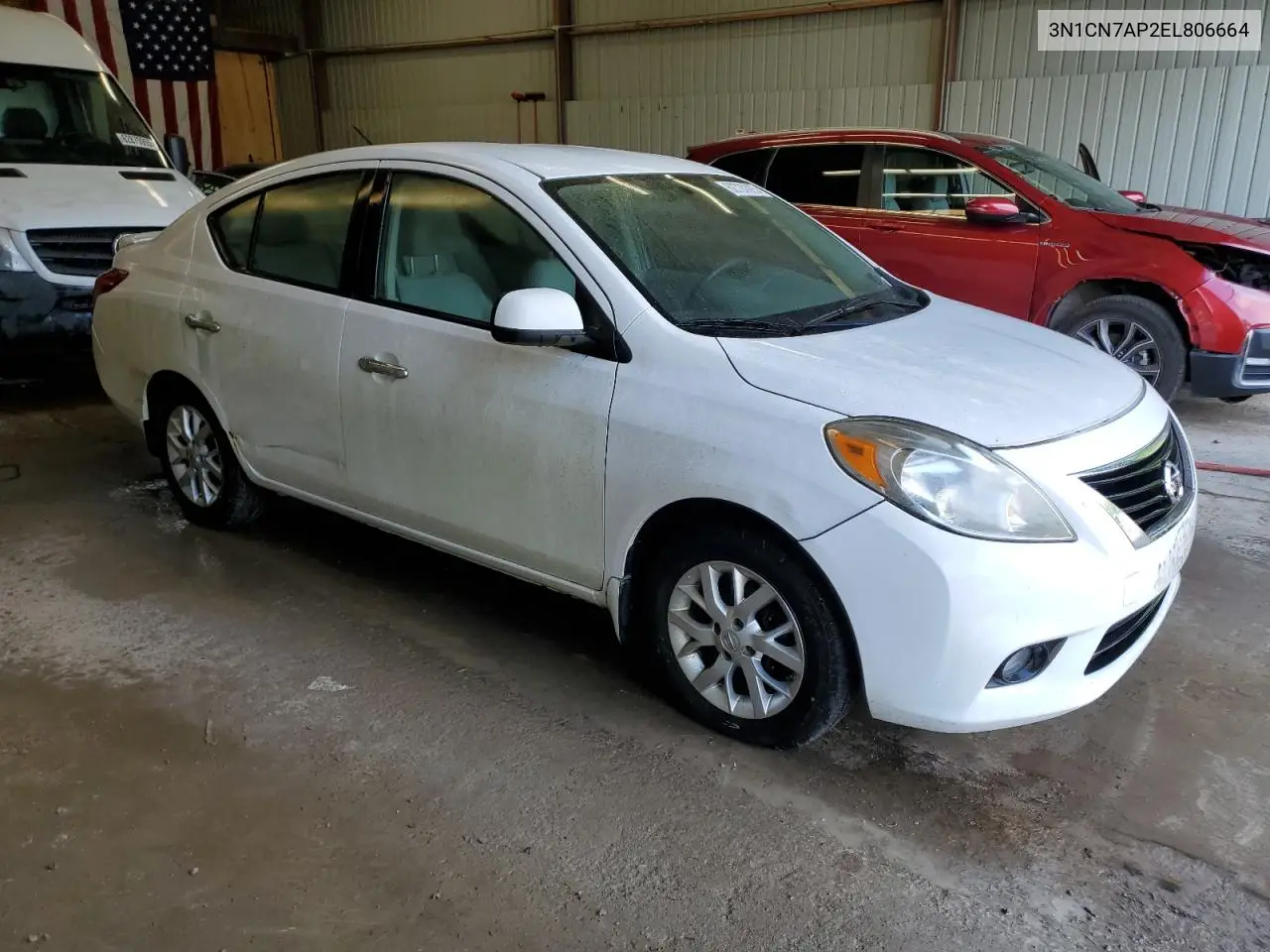 2014 Nissan Versa S VIN: 3N1CN7AP2EL806664 Lot: 62720325