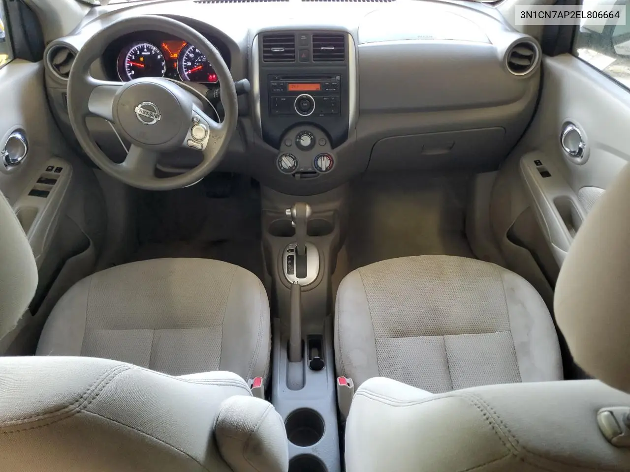 2014 Nissan Versa S VIN: 3N1CN7AP2EL806664 Lot: 62720325