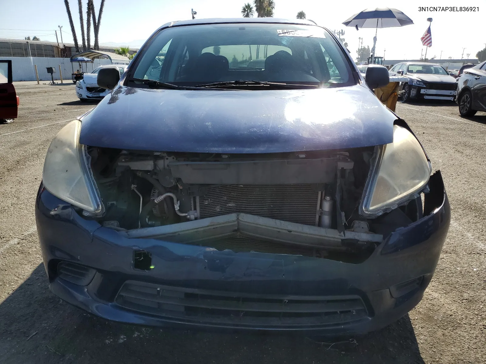 2014 Nissan Versa S VIN: 3N1CN7AP3EL836921 Lot: 68581674
