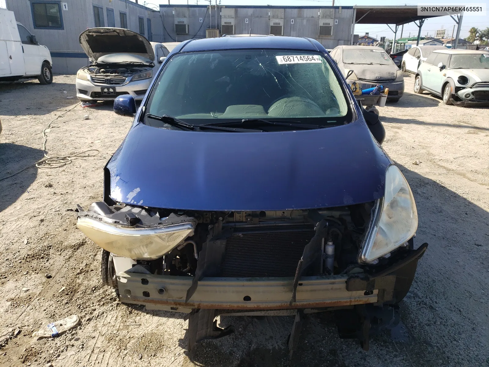 2014 Nissan Versa S VIN: 3N1CN7AP6EK465551 Lot: 68714564