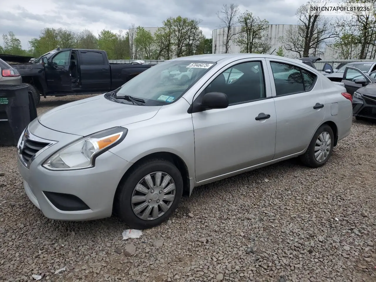2015 Nissan Versa S VIN: 3N1CN7AP0FL819236 Lot: 57046475