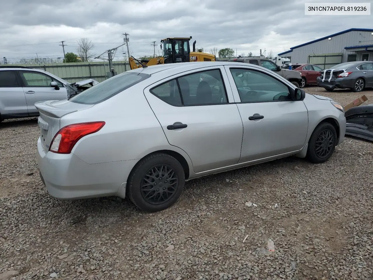 2015 Nissan Versa S VIN: 3N1CN7AP0FL819236 Lot: 57046475