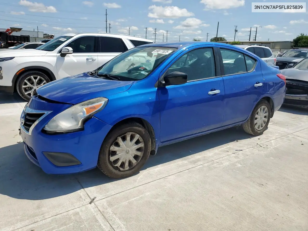 2015 Nissan Versa S VIN: 3N1CN7AP5FL825839 Lot: 59077625
