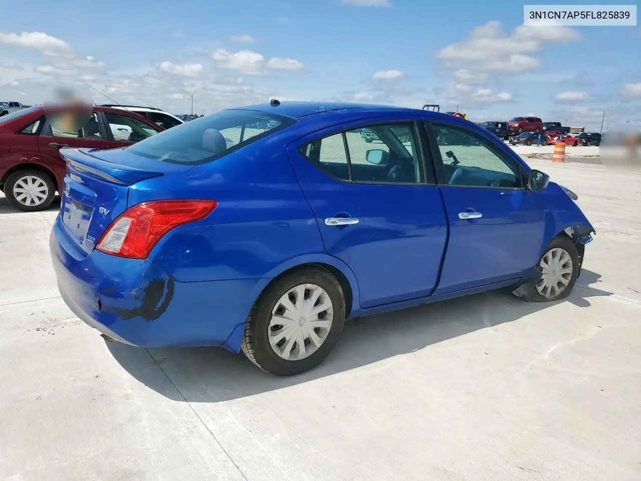 2015 Nissan Versa S VIN: 3N1CN7AP5FL825839 Lot: 59077625
