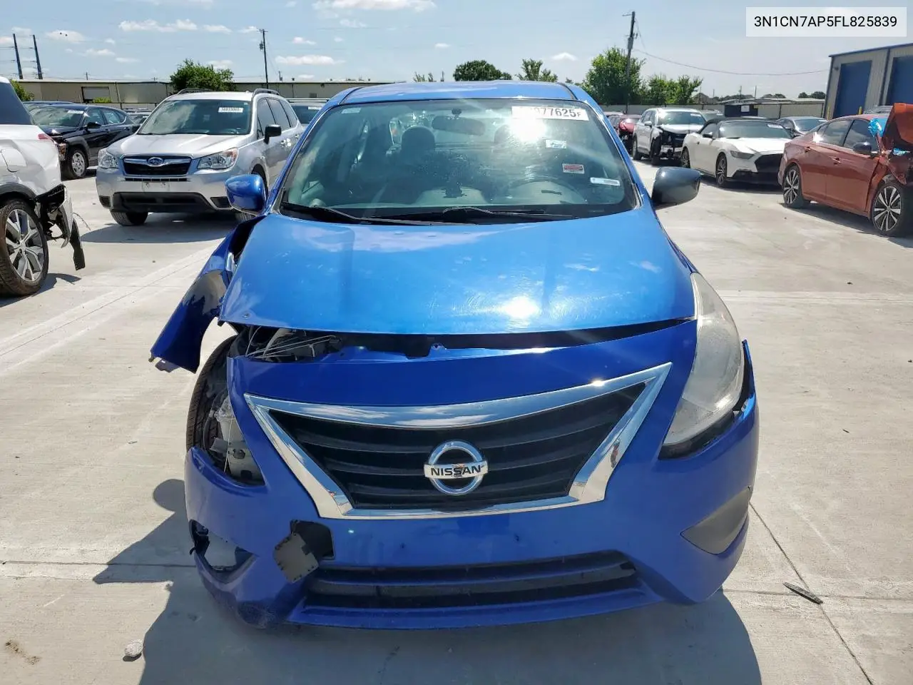 2015 Nissan Versa S VIN: 3N1CN7AP5FL825839 Lot: 59077625